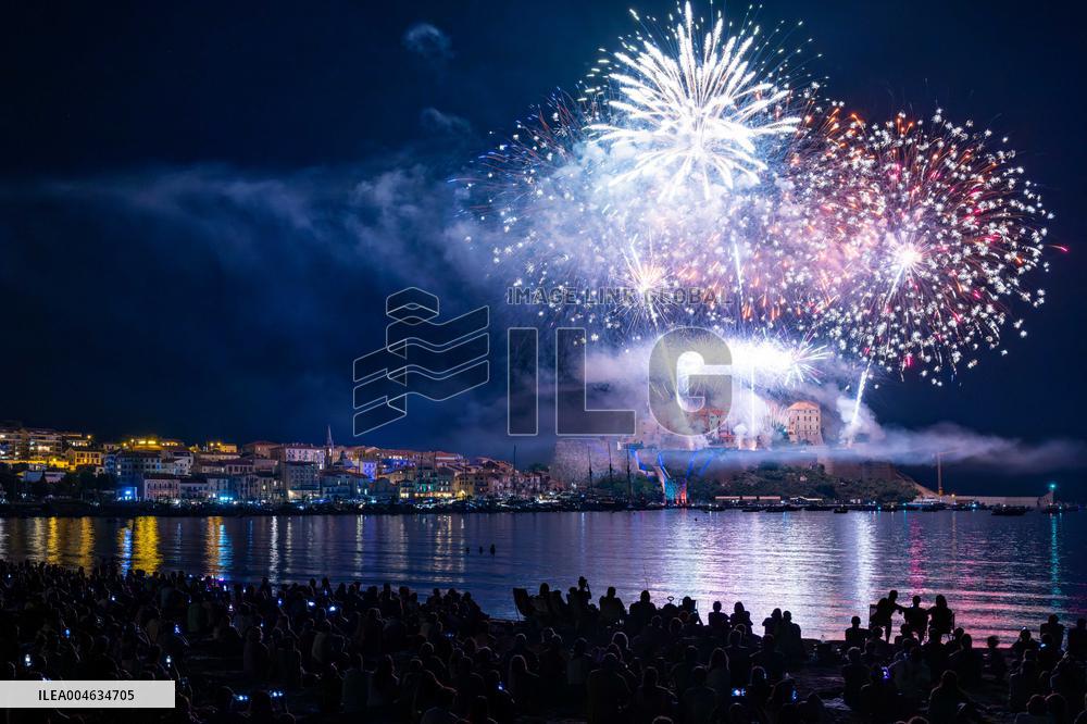 August 15th fireworks in Calvi - France