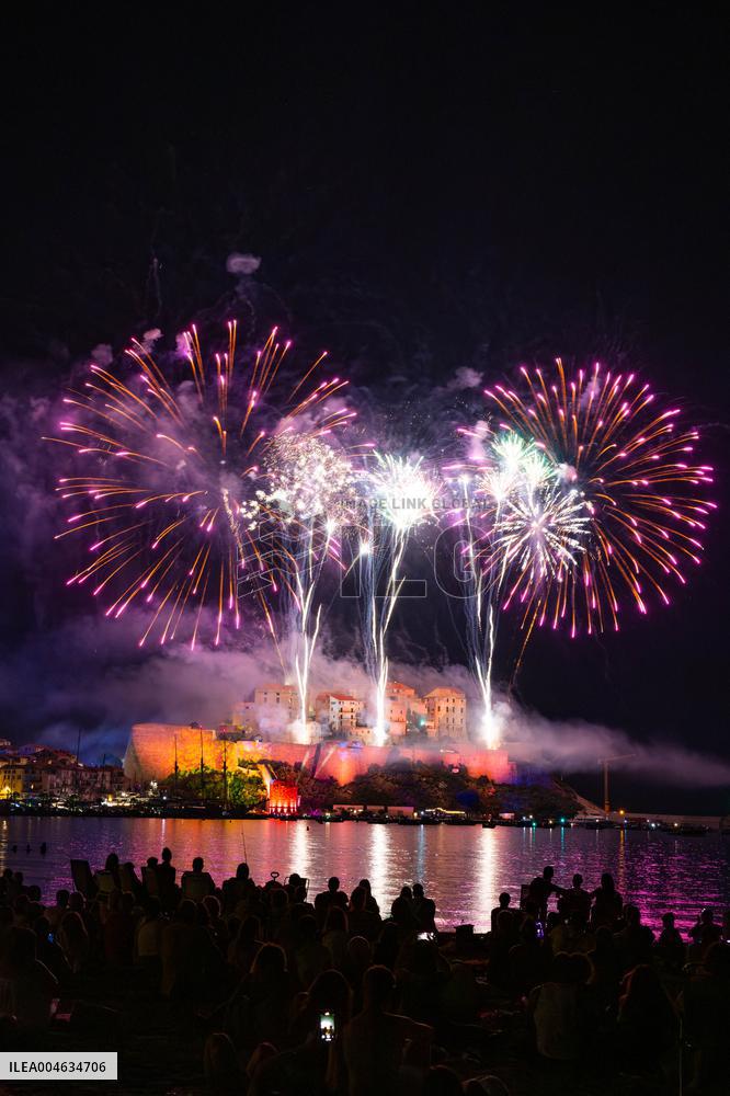 August 15th fireworks in Calvi - France