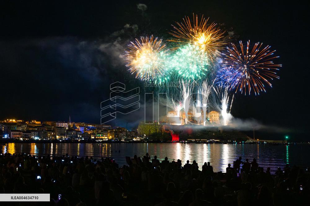 August 15th fireworks in Calvi - France