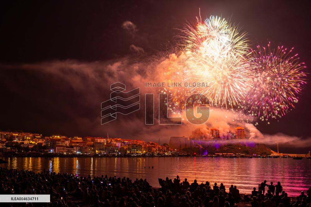 August 15th fireworks in Calvi - France