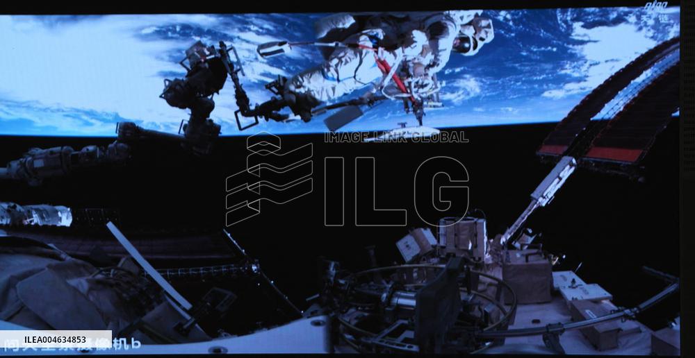 Astronaut Chen Dong Performing Extravehicular Activities