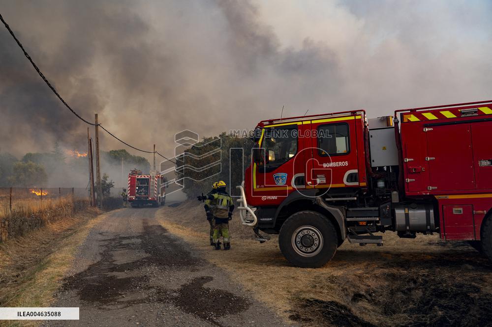 Aliseda Fire Destroys Homes in Las Vinas de la Mata - Spain
