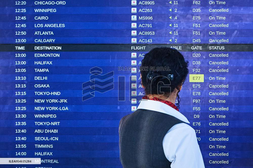 Air Canada Flight Attendants Strike - Toronto