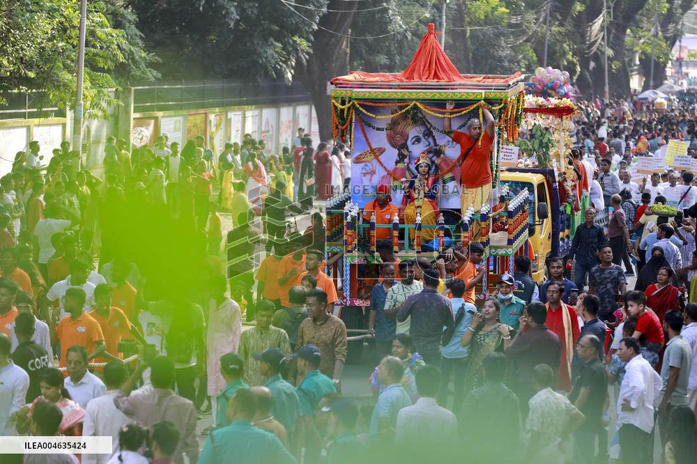Hindus Celebrate The Birth of Hindu God Lord Krishna - Dhaka