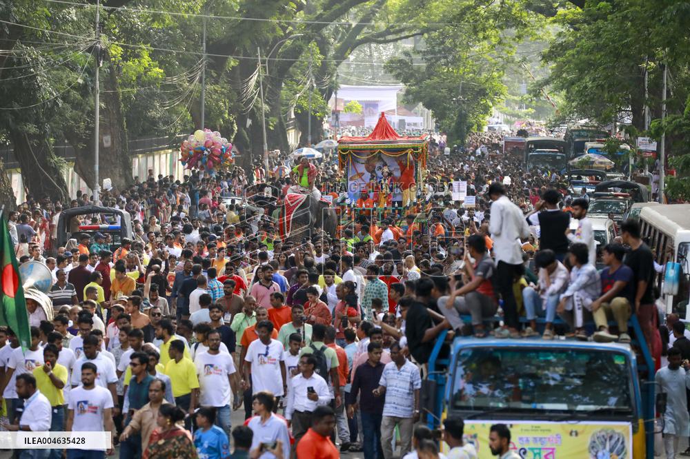 Hindus Celebrate The Birth of Hindu God Lord Krishna - Dhaka