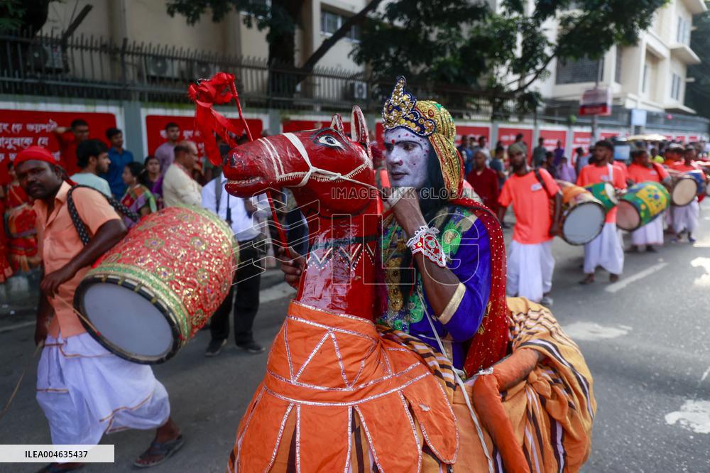 Hindus Celebrate The Birth of Hindu God Lord Krishna - Dhaka