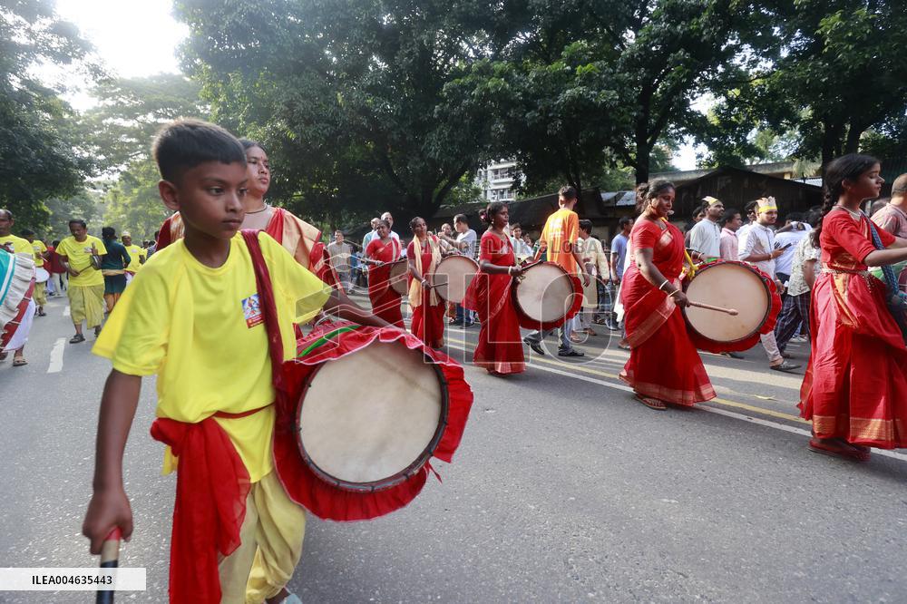 Hindus Celebrate The Birth of Hindu God Lord Krishna - Dhaka