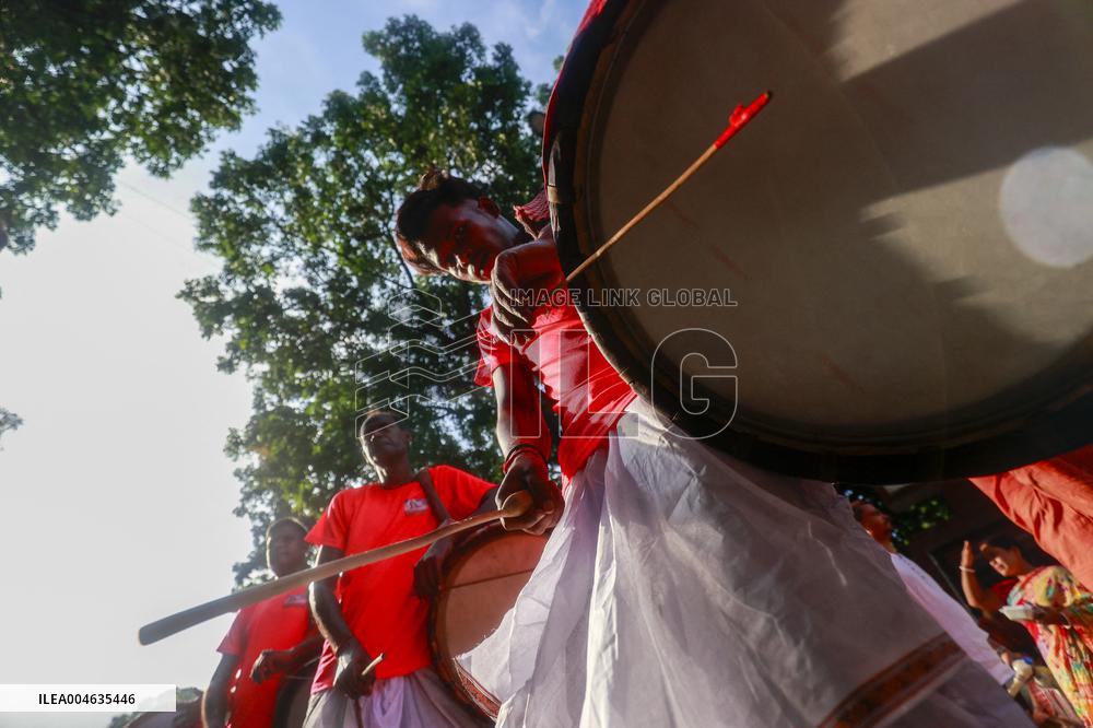 Hindus Celebrate The Birth of Hindu God Lord Krishna - Dhaka