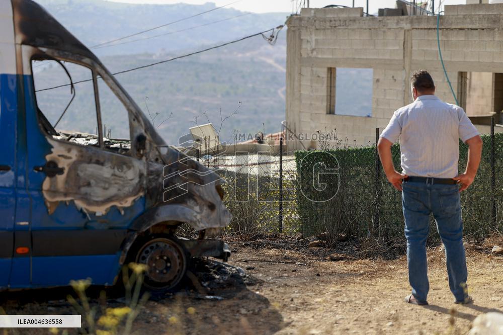Settlers Attack Ramallah West - Bank