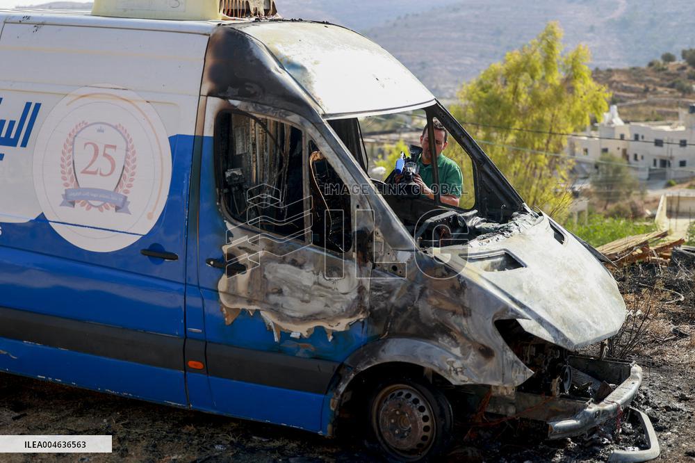 Settlers Attack Ramallah West - Bank