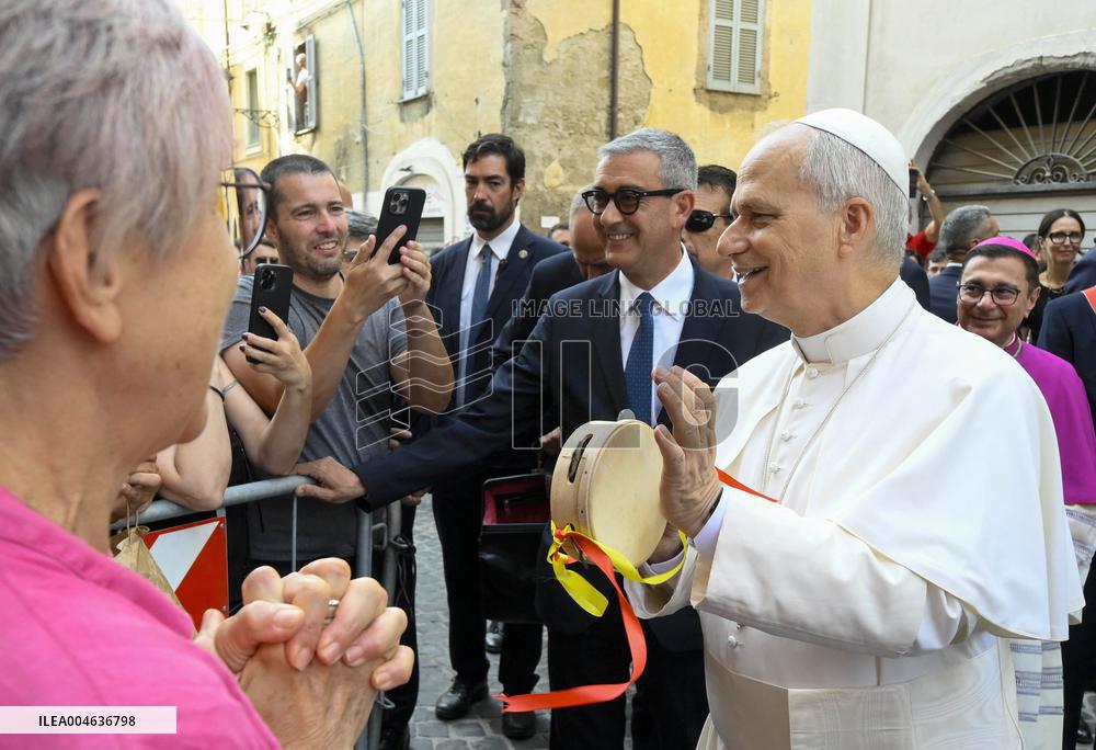 Pope Leo XIV Leads Mass in Albano - Italy