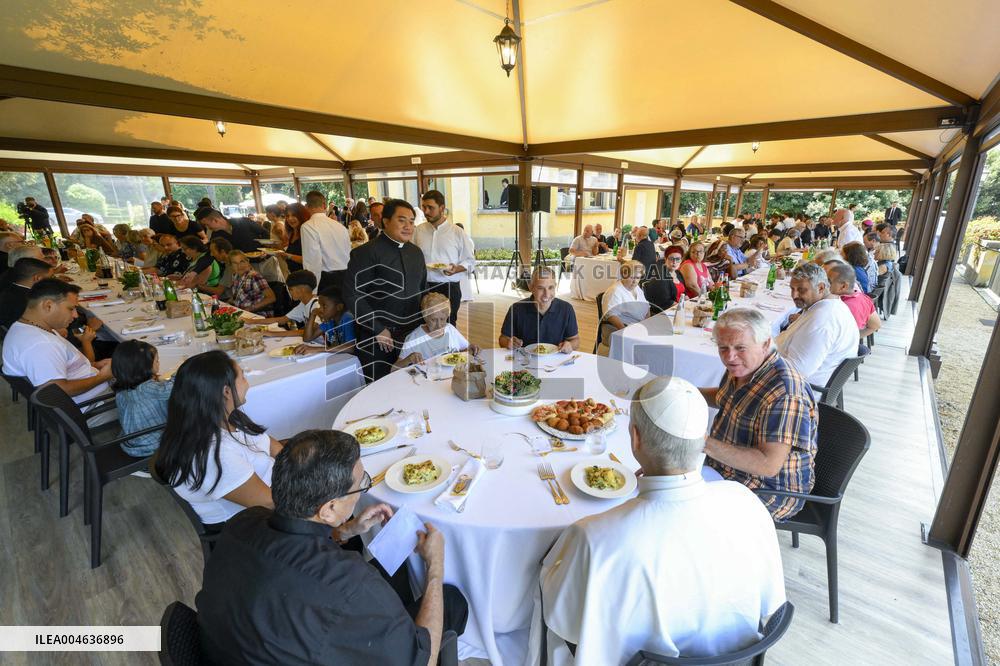 Pope Leo XIV Have Lunch With One Hundred Poor People - Castel Gandolfo