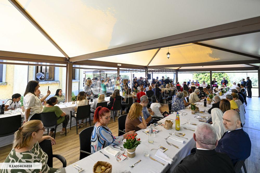 Pope Leo XIV Have Lunch With One Hundred Poor People - Castel Gandolfo