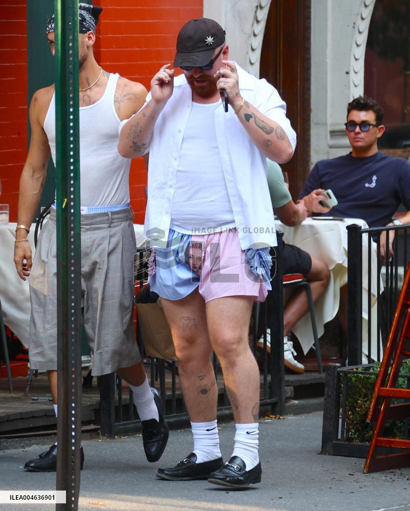 Sam Smith with his partner in New York City - NYC