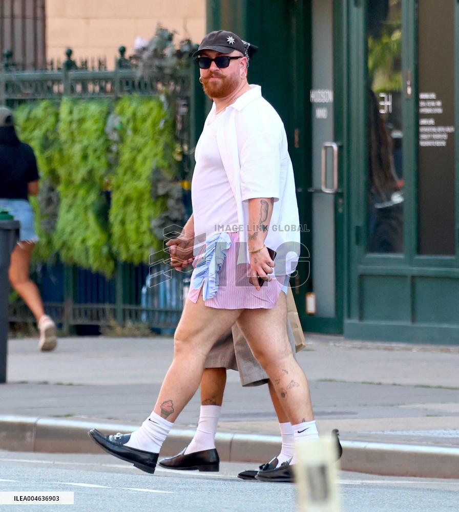 Sam Smith with his partner in New York City - NYC