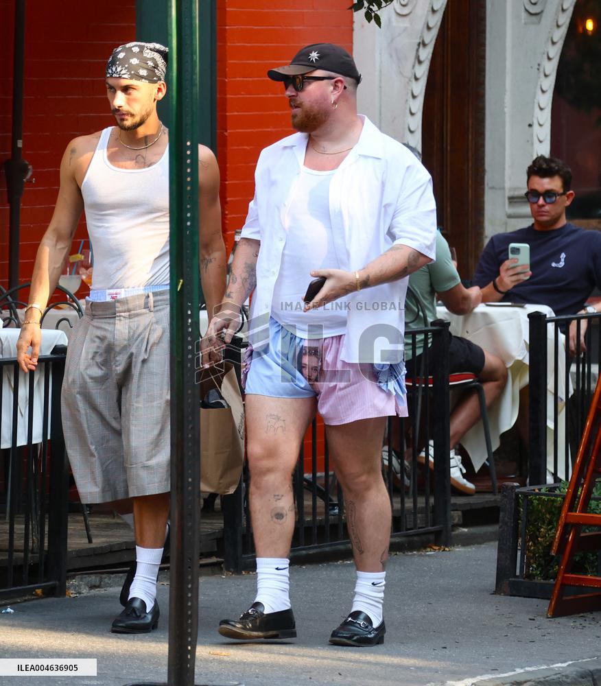 Sam Smith with his partner in New York City - NYC