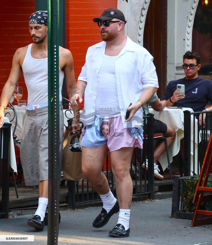 Sam Smith with his partner in New York City - NYC
