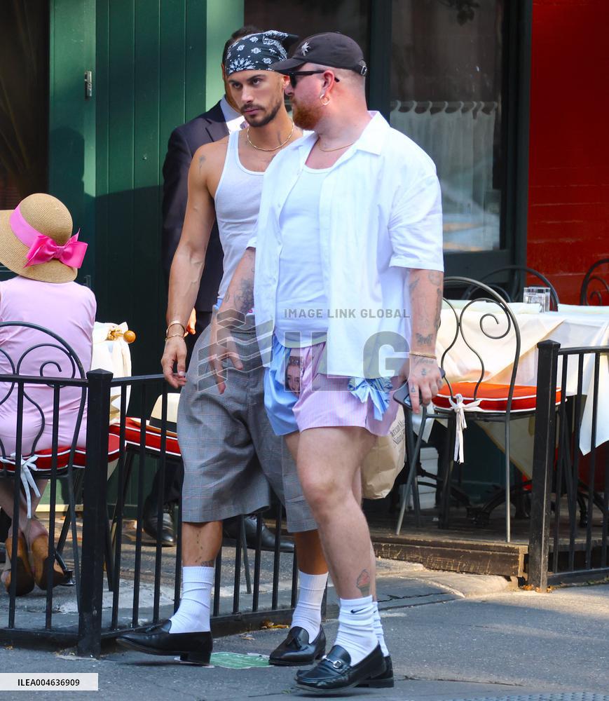 Sam Smith with his partner in New York City - NYC