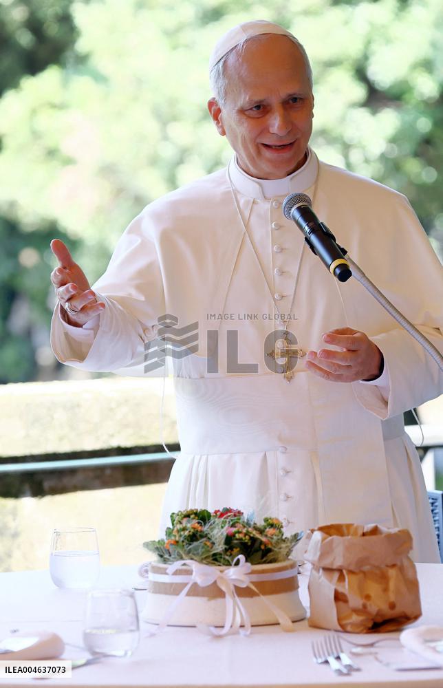 Pope Leo XIV Have Lunch With One Hundred Poor People - Castel Gandolfo