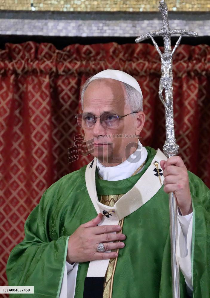 Pope Leo XIV Leads Mass in Albano - Italy