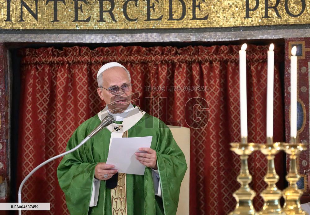 Pope Leo XIV Leads Mass in Albano - Italy