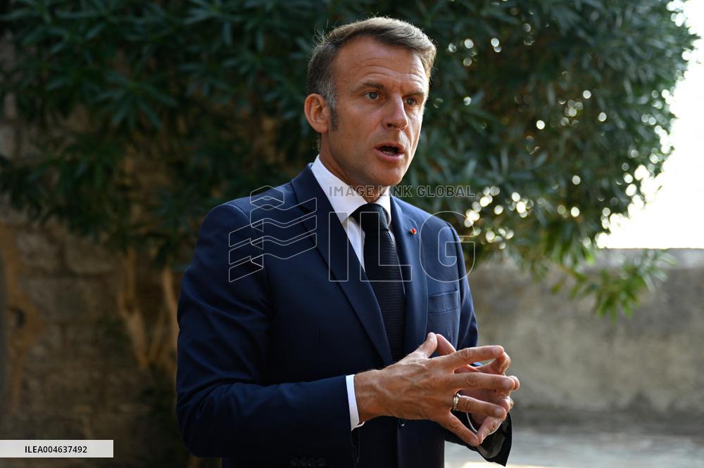 Videoconference Between Emmanuel Macron And The Coalition Of The Willing - Bormes-les-Mimosas