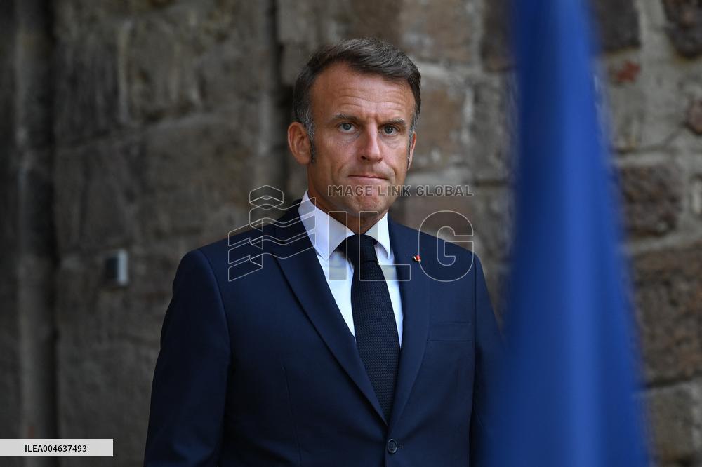 Videoconference Between Emmanuel Macron And The Coalition Of The Willing - Bormes-les-Mimosas