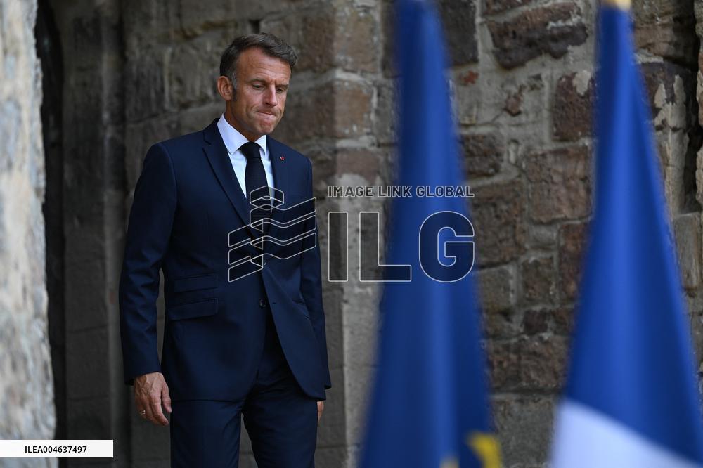 Videoconference Between Emmanuel Macron And The Coalition Of The Willing - Bormes-les-Mimosas