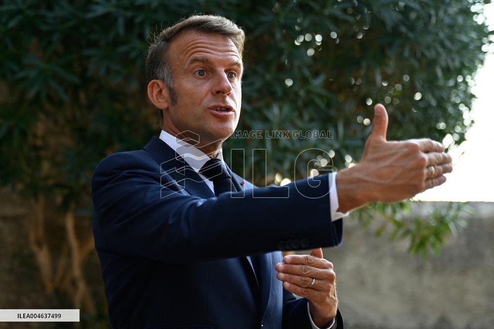 Videoconference Between Emmanuel Macron And The Coalition Of The Willing - Bormes-les-Mimosas