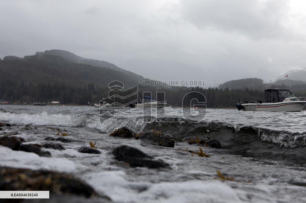 Rain and Smoke from South of Port Alberni - Canada