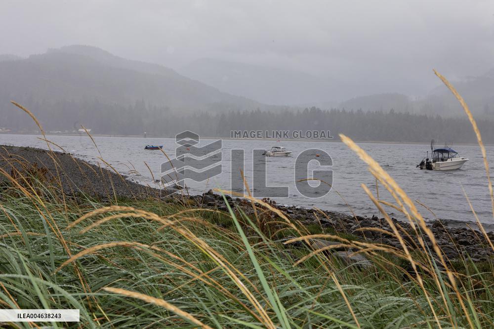 Rain and Smoke from South of Port Alberni - Canada