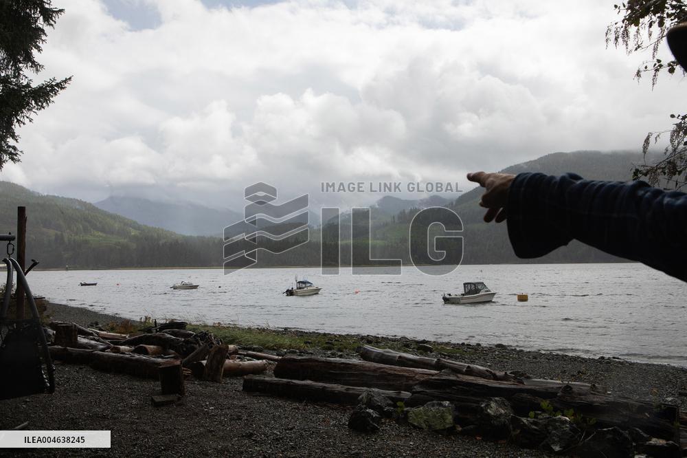 Rain and Smoke from South of Port Alberni - Canada