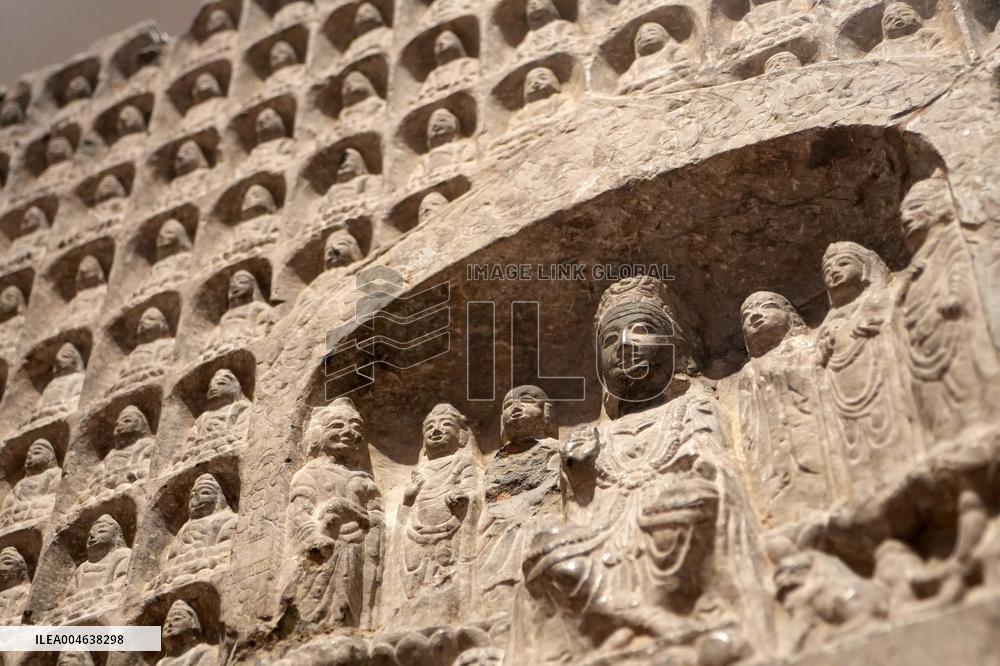 Stone Thousand Buddha Statue Stele in Shanghai Museum