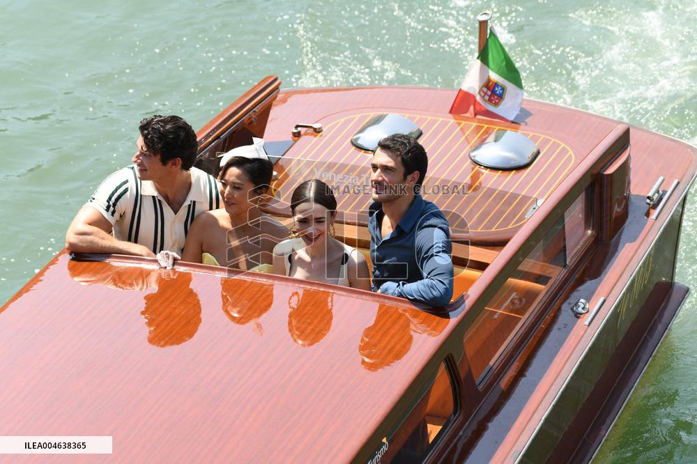 Lily Collins and Cast on Emily in Paris Set in Venice - Italy