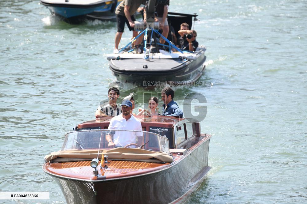 Lily Collins and Cast on Emily in Paris Set in Venice - Italy