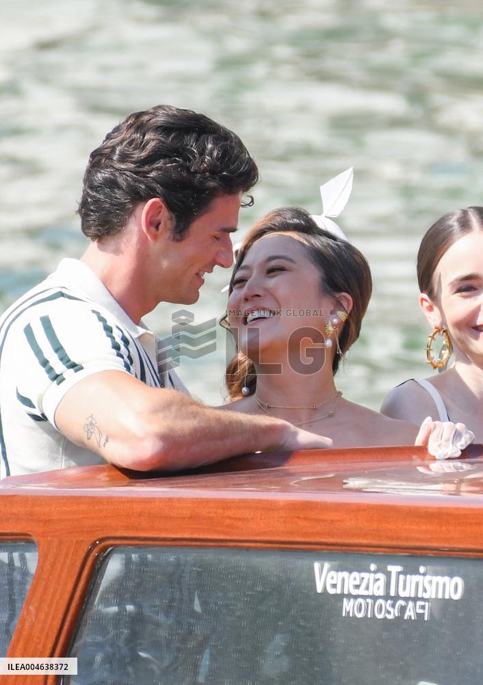 Ashley Park and Paul Forman Share a Kiss During Emily in Paris Set - Venice