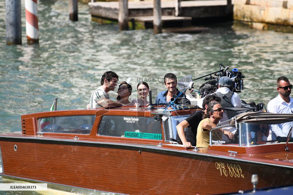 Ashley Park and Paul Forman Share a Kiss During Emily in Paris Set - Venice