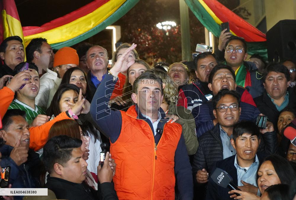 Centrist Rodrigo Paz Leads of Bolivia Presidential - La Paz