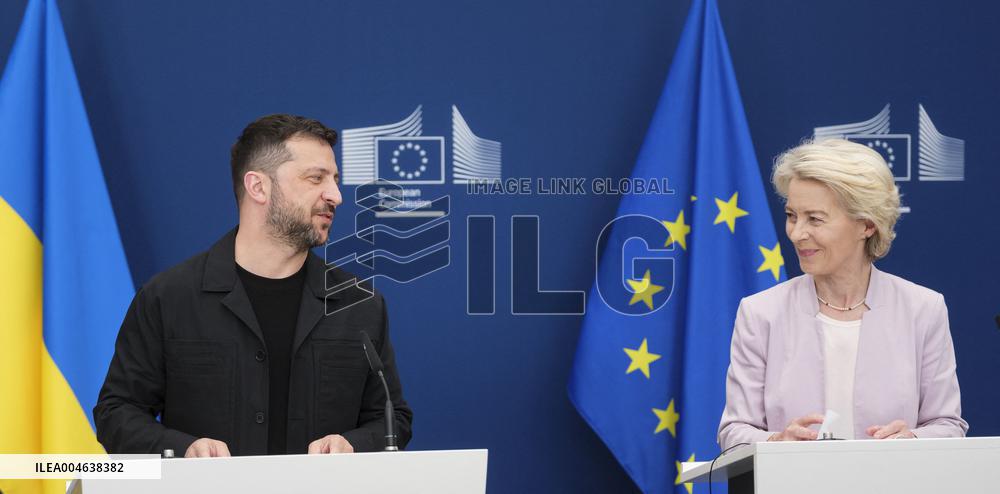 Zelensky Meets Von Der Leyen - Brussels