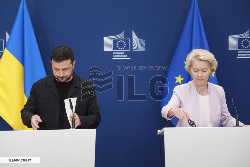 Zelensky Meets Von Der Leyen - Brussels