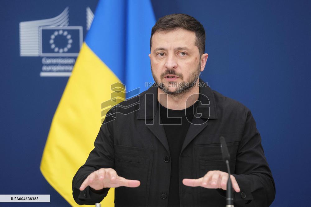 Zelensky Meets Von Der Leyen - Brussels