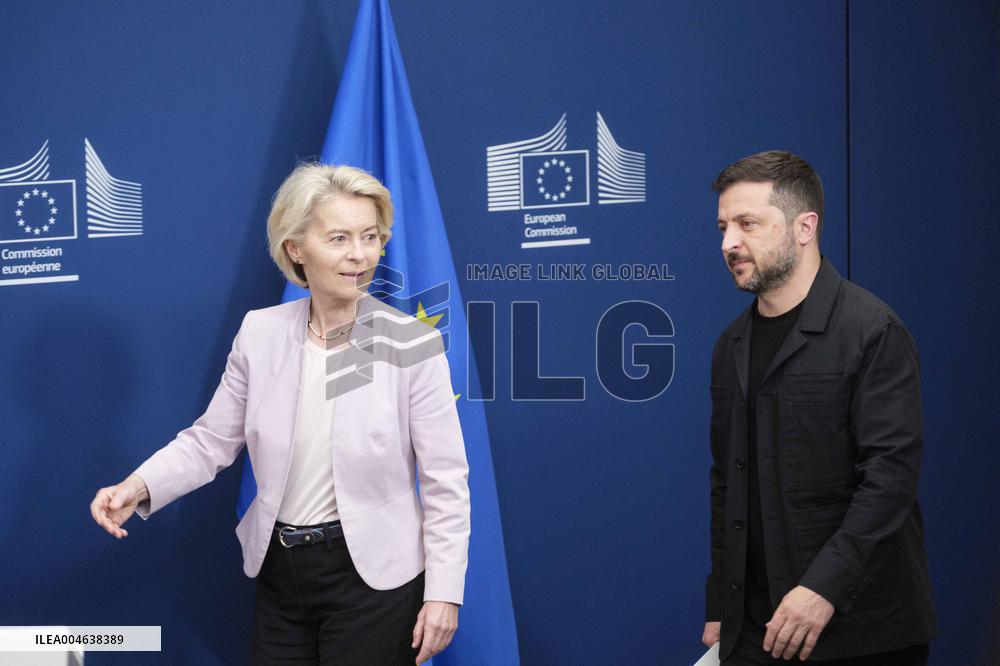 Zelensky Meets Von Der Leyen - Brussels