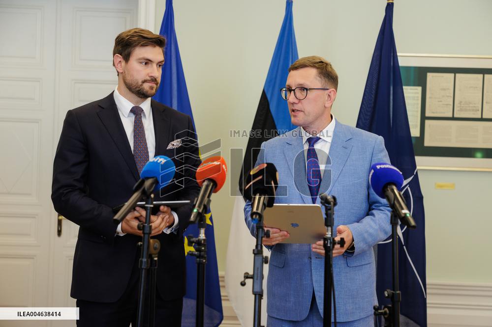 Press conference at Stenbock House