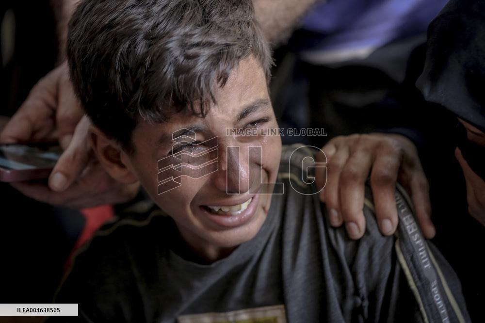 Families Mourn Airstrike Victims - Gaza