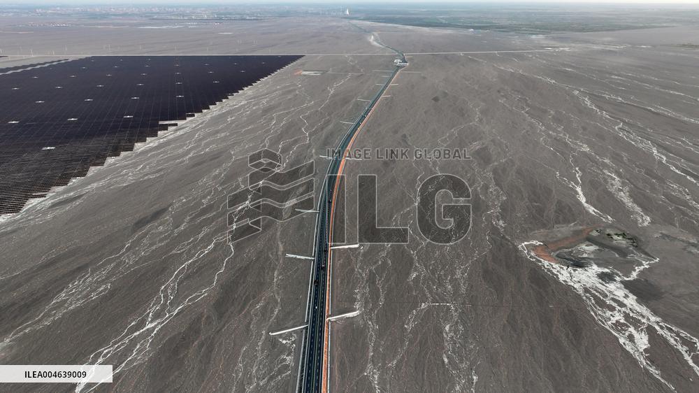 Gobi Desert Expressway in Hami