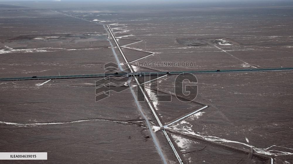 Gobi Desert Expressway in Hami