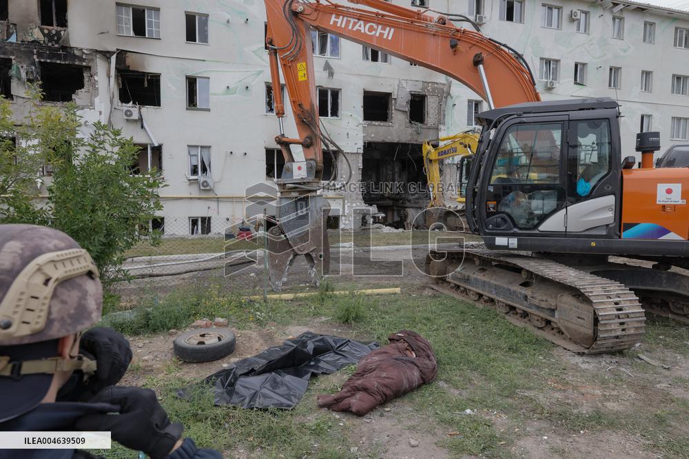 Aftermath Of A Russian Drone Attack In Kharkiv - Ukraine
