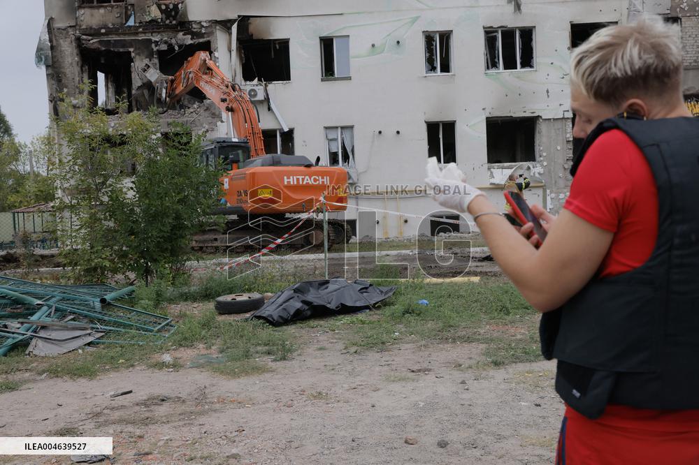 Aftermath Of A Russian Drone Attack In Kharkiv - Ukraine