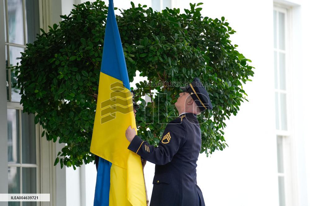 Donald Trump Greets Ukrainian President - Washington