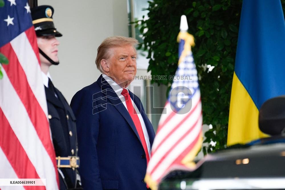 Donald Trump Greets Ukrainian President - Washington